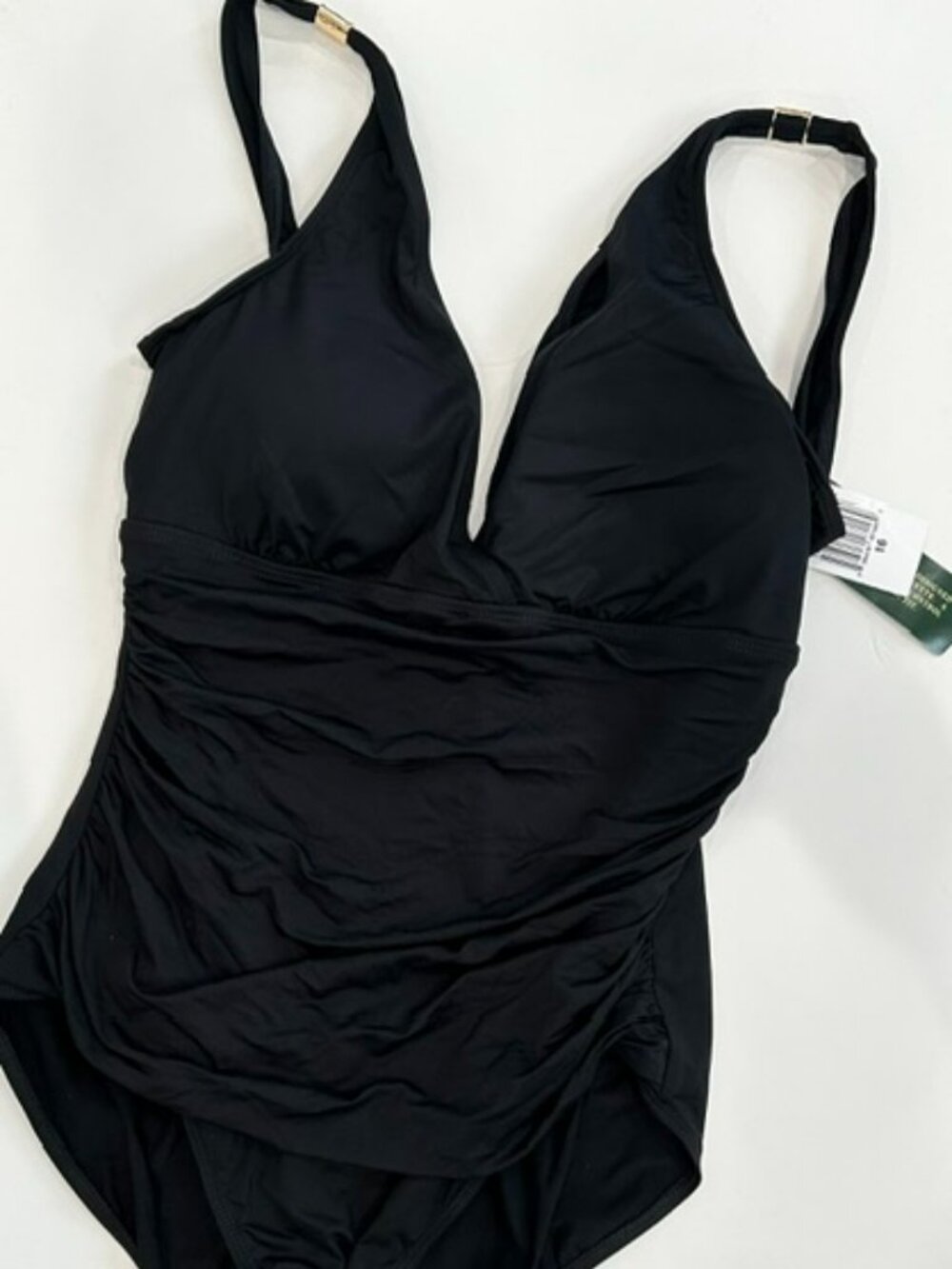 NWT Ralph Lauren Slimming Fit Black Swimsuit Size 16